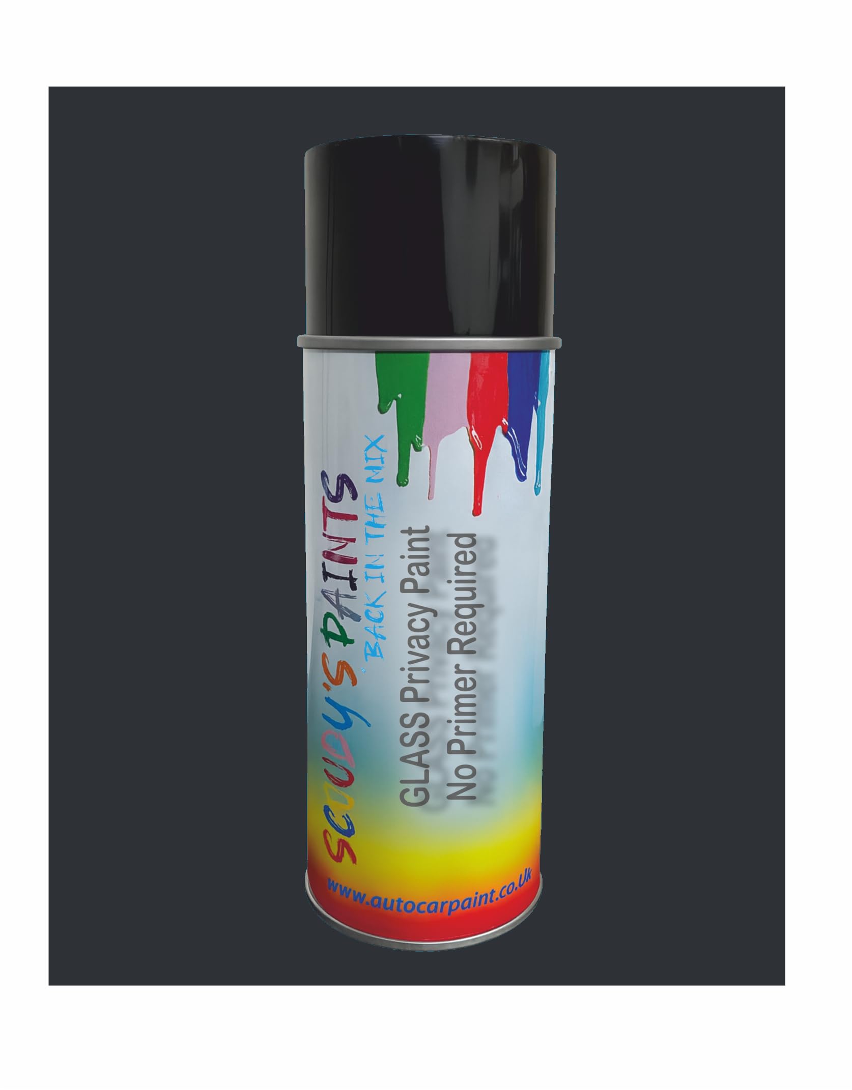 SCOOBYS PAINTS BACK IN THE MIX Security Paint Glass Privacy Window Paint, Quick-Drying High Adhesion Acrylic, No Primer Required, Direct Application, Multiple Colours Available (Slate Grey)