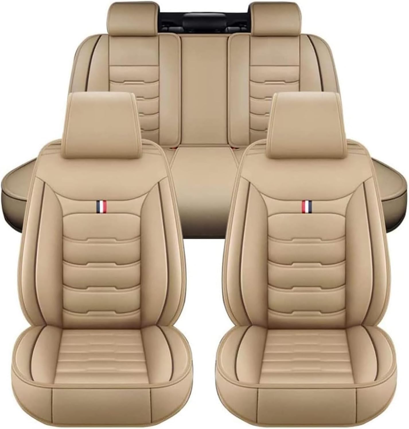 Housse de siège VW Tiguan R-Line en éco-cuir beige haut de gamme