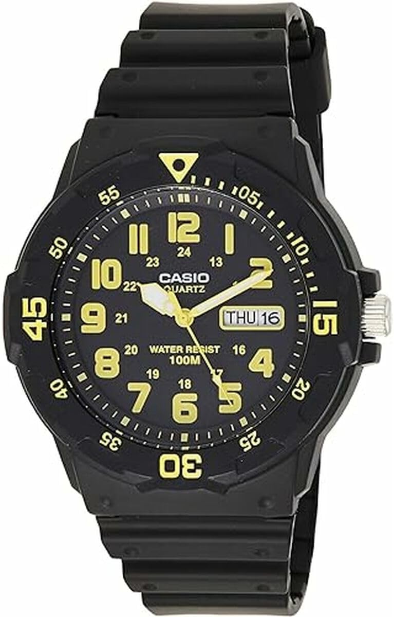Casio Standard MRW-200H-9B Mens Wristwatch, Analog 3-Hand