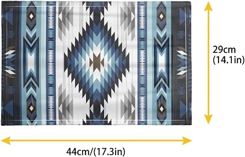 Miniatura 3 de ZFRXIGN Juego de 4 manteles individuales aztecas para la mesa de comedor, decoración del hogar, cocina, manteles individuales occidentales