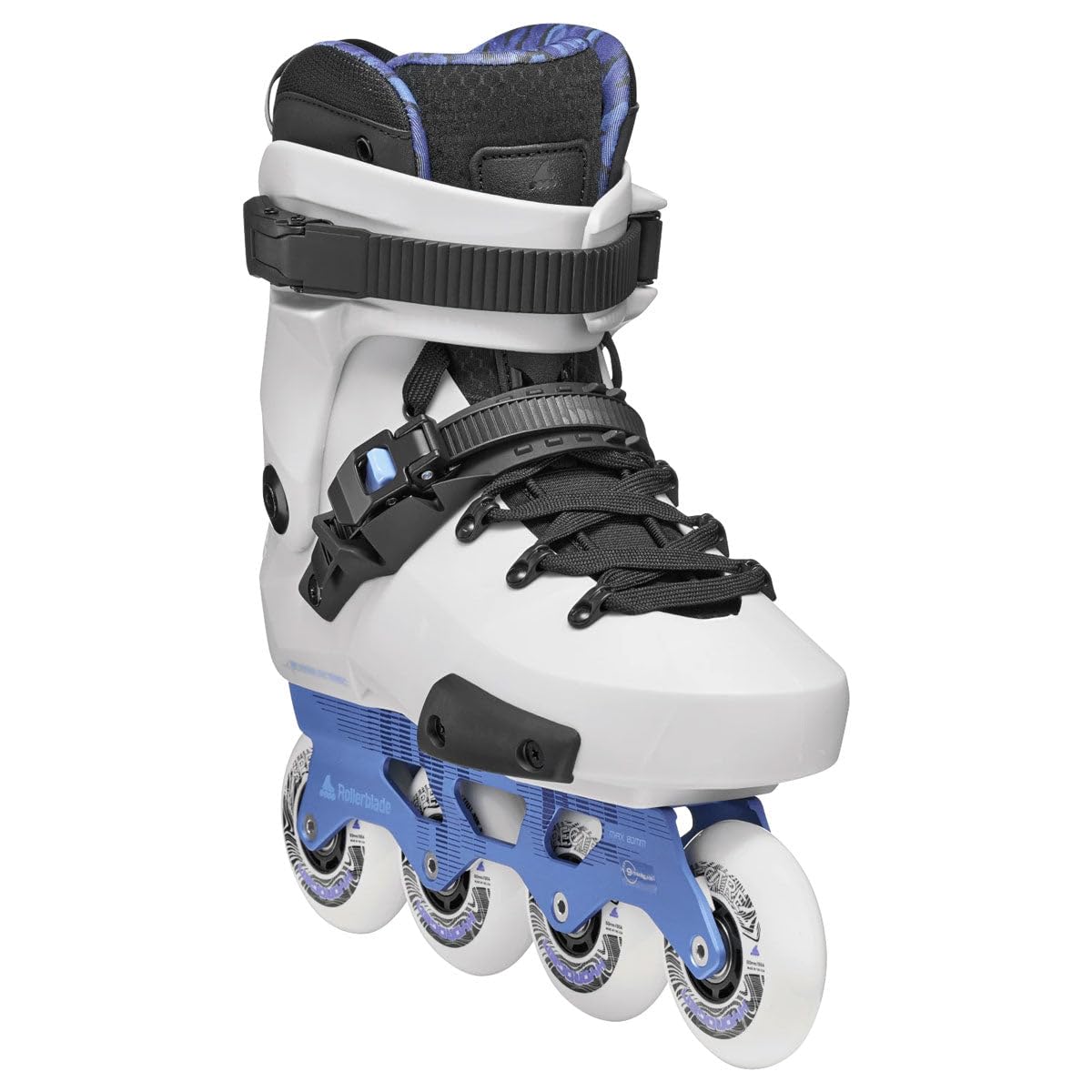 Rollerblade Patines en Línea Freeskate Twister XT - Máximo Control Urbano y Ajuste Preciso - Bota Rígida, Guía de Aluminio y Ruedas 80mm - Gris Claro/Violeta