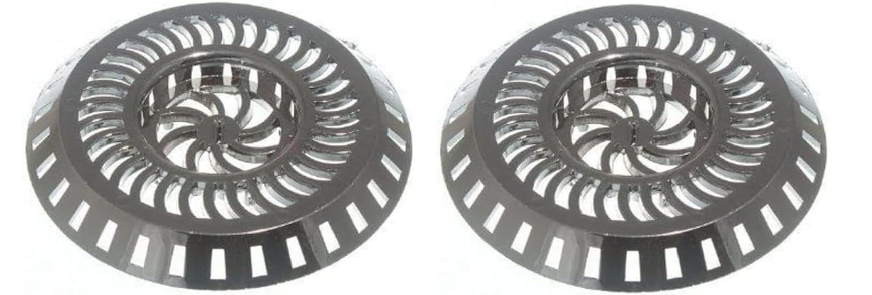 Pack Of 2 Shower Strainer Chromed Plastic For ALL Drains, Drain Hair Catcher Shower, Shower Strainer Fast Draining, Bathroom Sink Strainer, Prevents Floating Away, Sink Cover