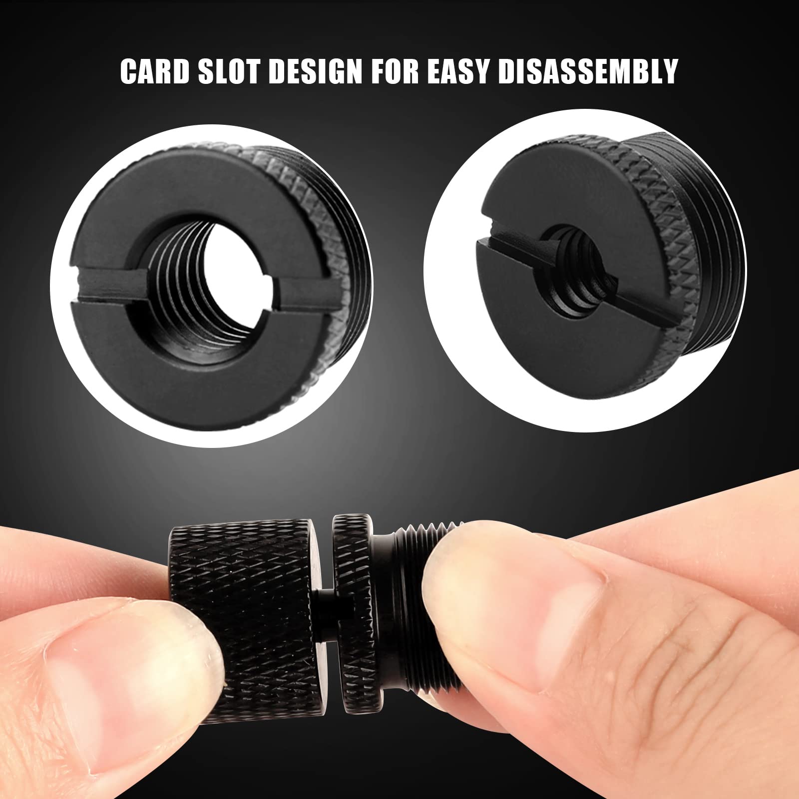 Set Da 8 Adattatori Per Microfono In Alluminio | 5/8 Femmina A 3/8 Maschio, 5/8 A 1/4 E Altri | Per Treppiedi E Supporti