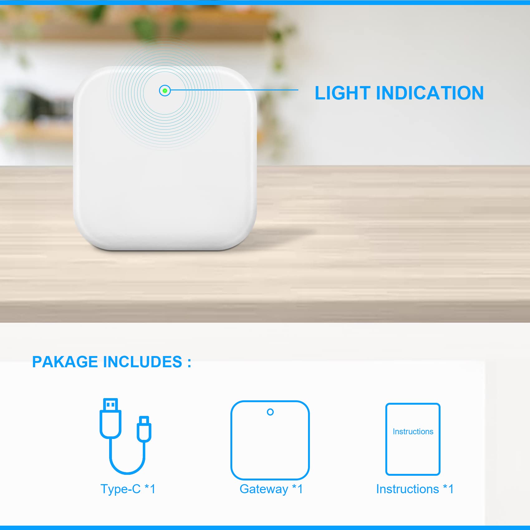 Jevina Gateway G2 pour application Tt Lock Bluetooth Serrure électronique de porte WiFi