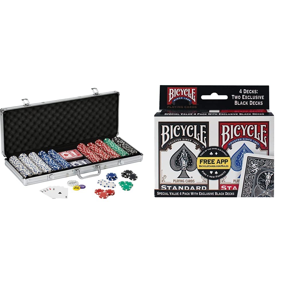 Fat Cat 11.5 Gram Texas Hold 'em Claytec Poker Chip Set with Aluminum