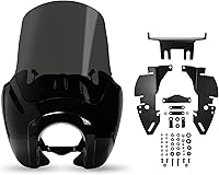 Vista 1 de Krator Parabrisas de motocicleta, carenado, deflector de viento, accesorios para motocicletas, parabrisas ahumado, compatible con Harley Davidson