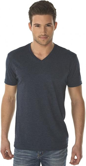 Next Level Men's CVC Combed V-Neck T-Shirt, Midnight Navy, X