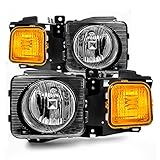 ACANII - For 2006-2010 Hummer H3 H3T Headlights Headlamps Aftermarket Driver + Passenger Side 06-10 Pair