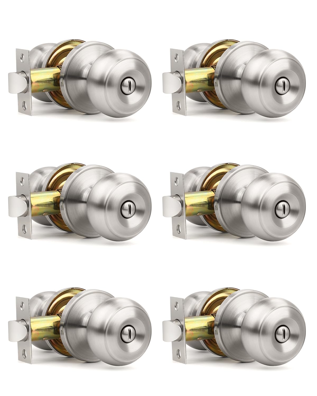 Matte Black Door Knobs - Keyless Privacy Locks -29