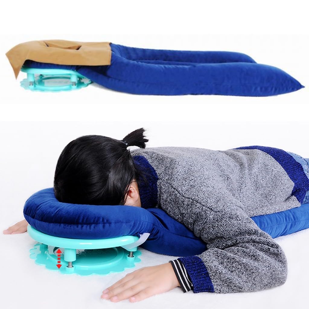 Mybow Oreiller Visage Vers Le Bas Après Une Chirurgie Oculaire Sujette à La Vitrectomie Retina équipement De Récupération En Forme De Beignet Oreiller De Massage Pour La Tête (Bleu