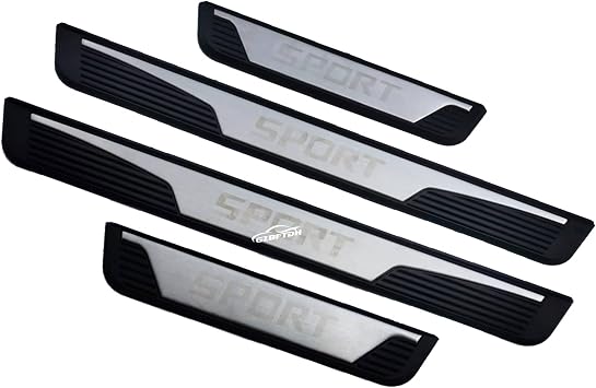 Car Door Sill Scuff Plate Protector, for Toyota Corolla 2015-2022 2023 2024 Accessories, Steel with Plastic Door Entry Guard Trim Cover