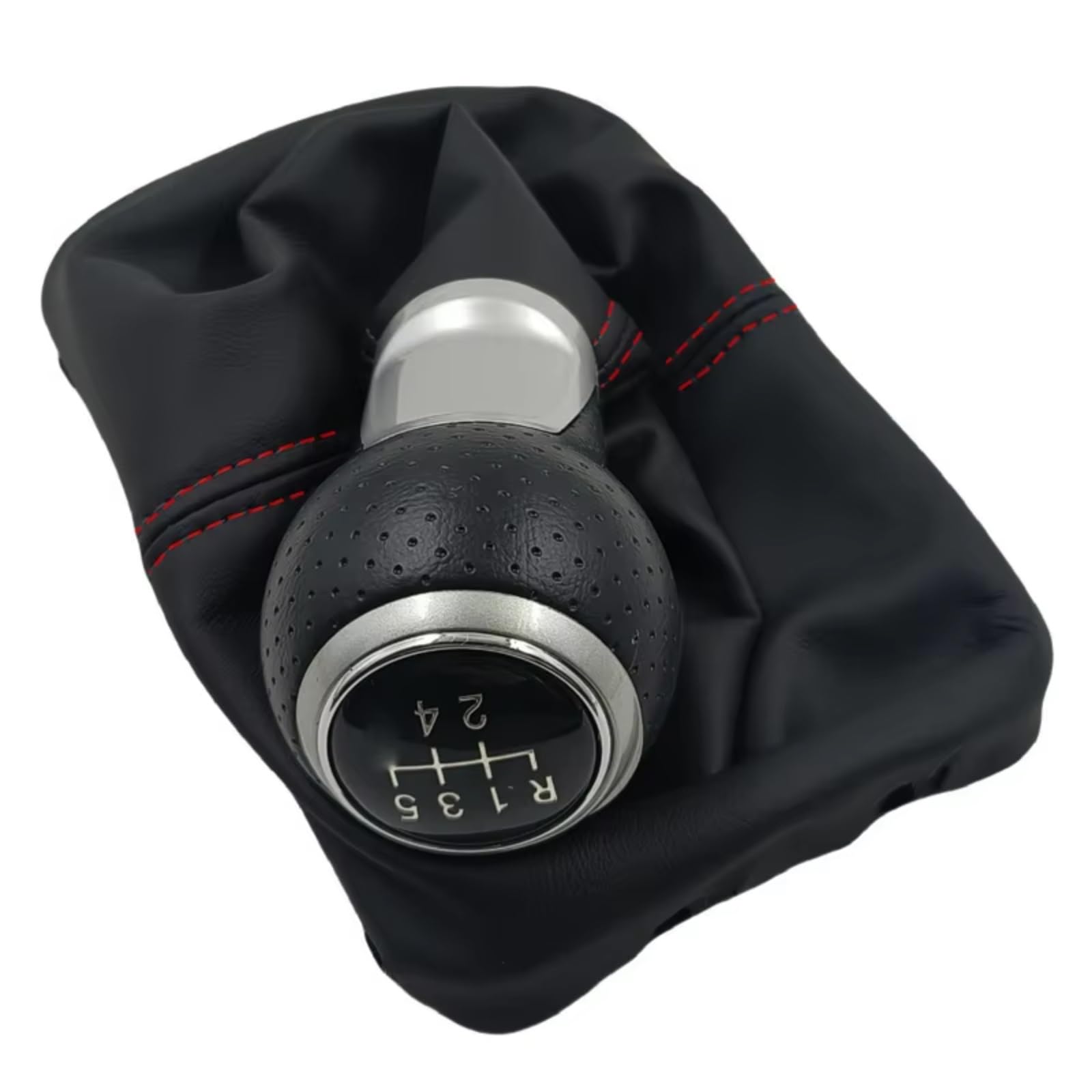HILLAR Car Gear Stick Knob for VW for Beetle 1998-2010 Gearbox Gaiter Stick Handles 5 Speed Red Line Gear Shift Knob Boot Lever Gaitor Shifter Dust Jacket(Type 5)