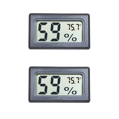 Veanic 2 unidades mini digital digital medidor de humedad temperatura termómetro interior higrómetro pantalla LCD Fahrenheit  para humores
