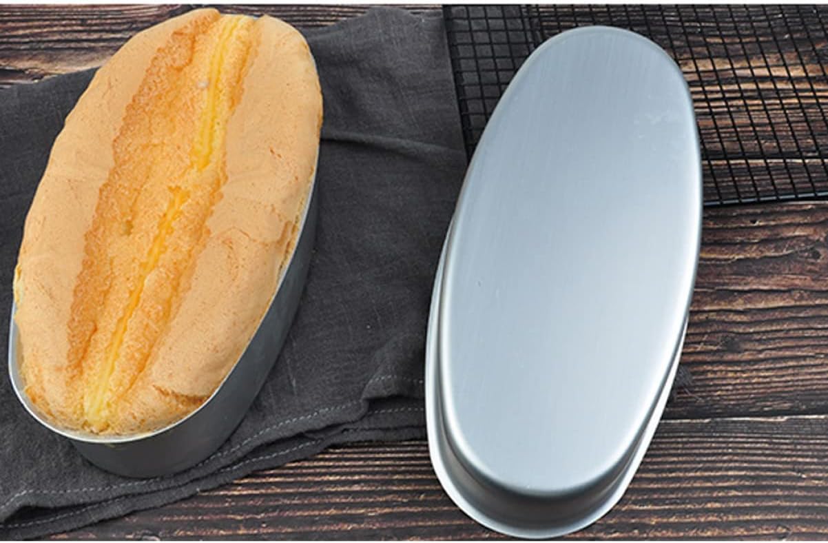 STOBAZA 6pcs Oval Baking Plate Silver Cheese Cake and Bread Easy to Baking Tray for Home Kitchen and
