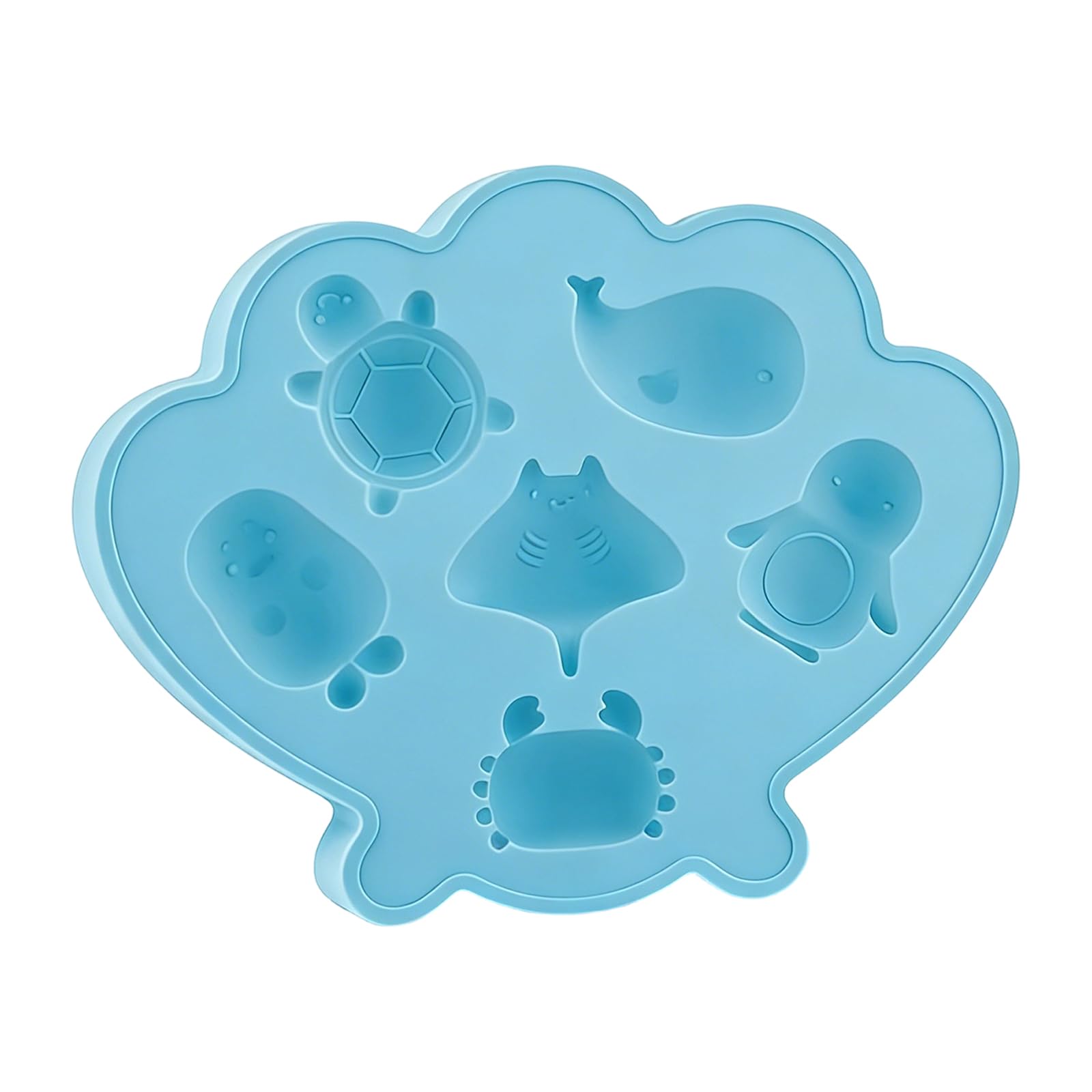 XuQiZZpp Marine Life Ice Tray 6 Cavities Silicone For Cocktails Freezing Drinks and Making Ice Chocolate Candies