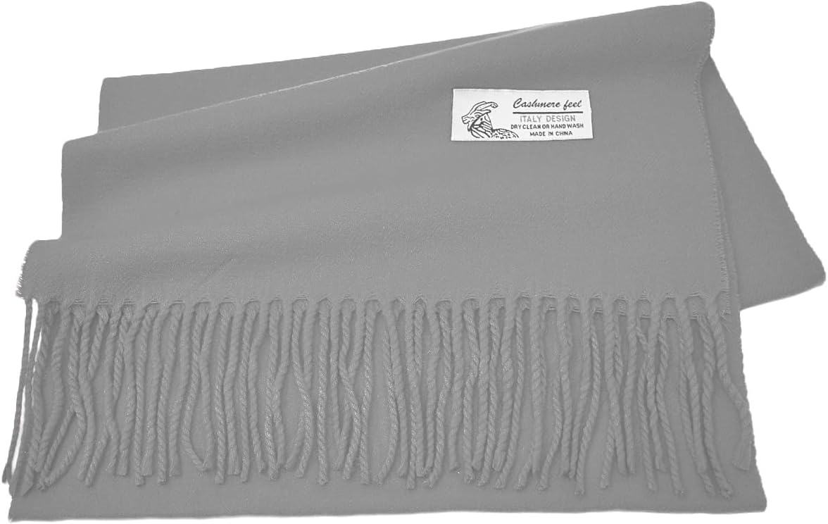 Glory Max Unisex Plain Solid Color Winter Scarf Cashmere Feel Soft Classic 72"x12" - Image 4