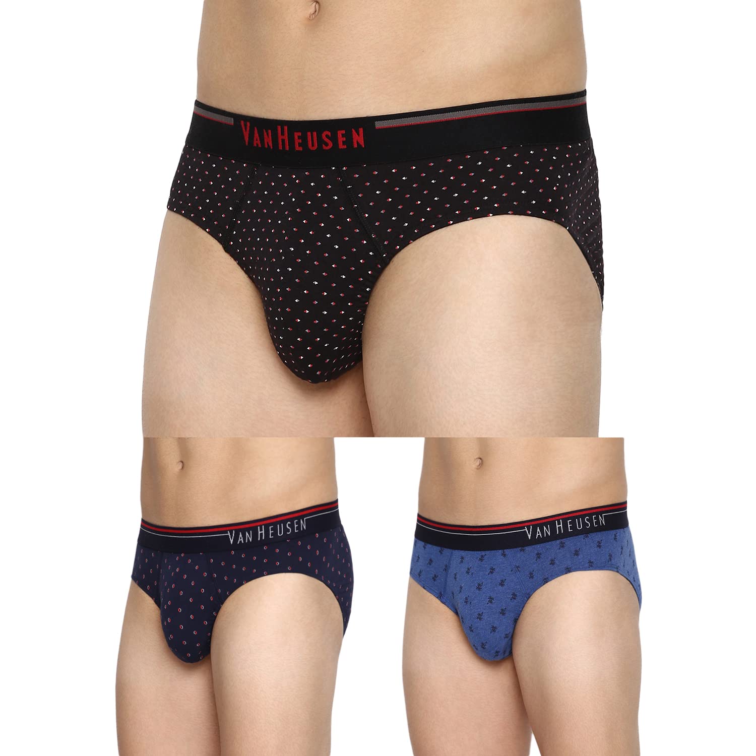 van heusen Men Briefs - 100% Combed Cotton - Pack of 3 - Anti Bacterial, Super Soft_10006_Cp-27, Cp-28, Cp-30_Small, Multicolor-picture-40