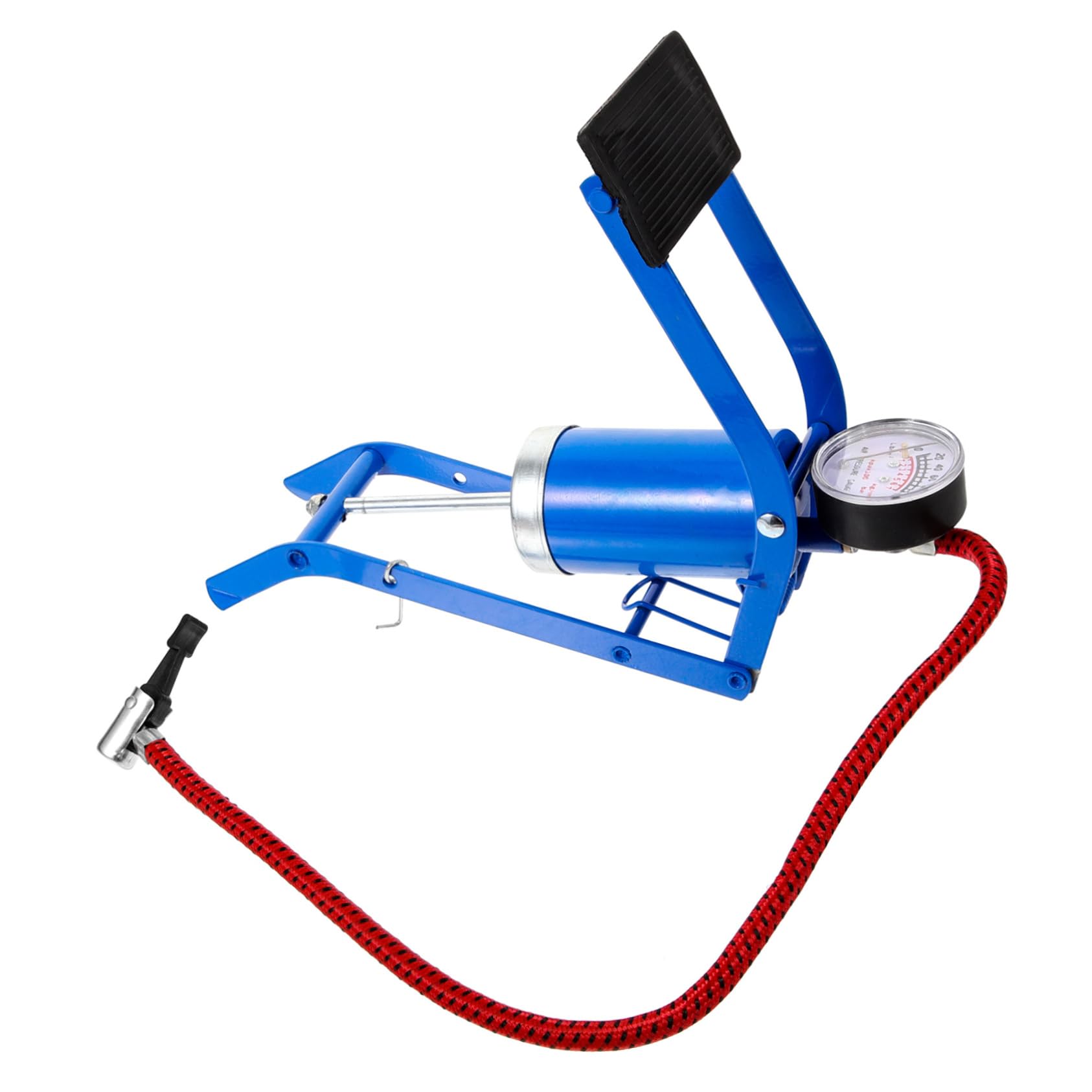 Toddmomy Hochdruck-Fußpumpe Auto Reifenpumpe Pumpe für den Zyklus Rennrad Reifenpumpe Pumpbike Fahrräder aktivierte Standpumpe Standpumpen Inflator Bodenpumpe Blue