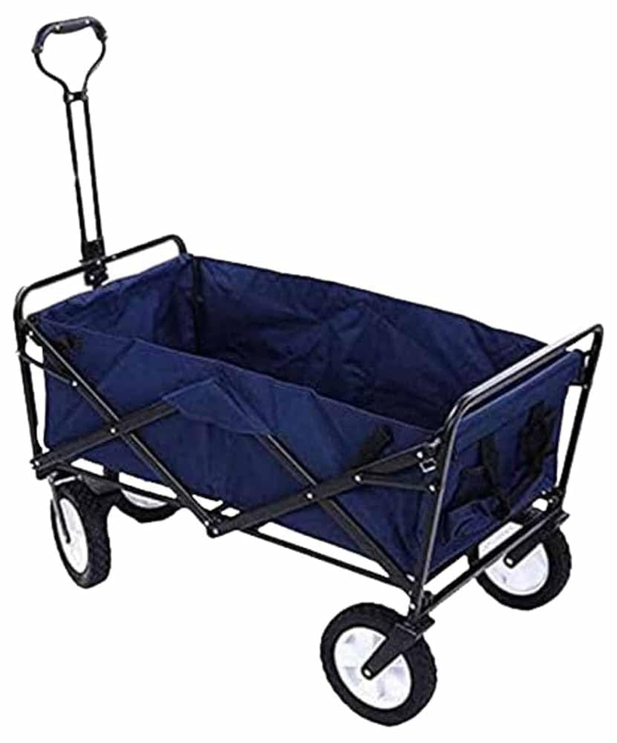 AL-AL Multifunction Portable Hand Trucks,Garden Cart Folding Wagon Foldable Heavy Duty Outdoor Trolley Utility Transport 80Kg Max Load, for Outdoor/Festivals/Camping, Blue