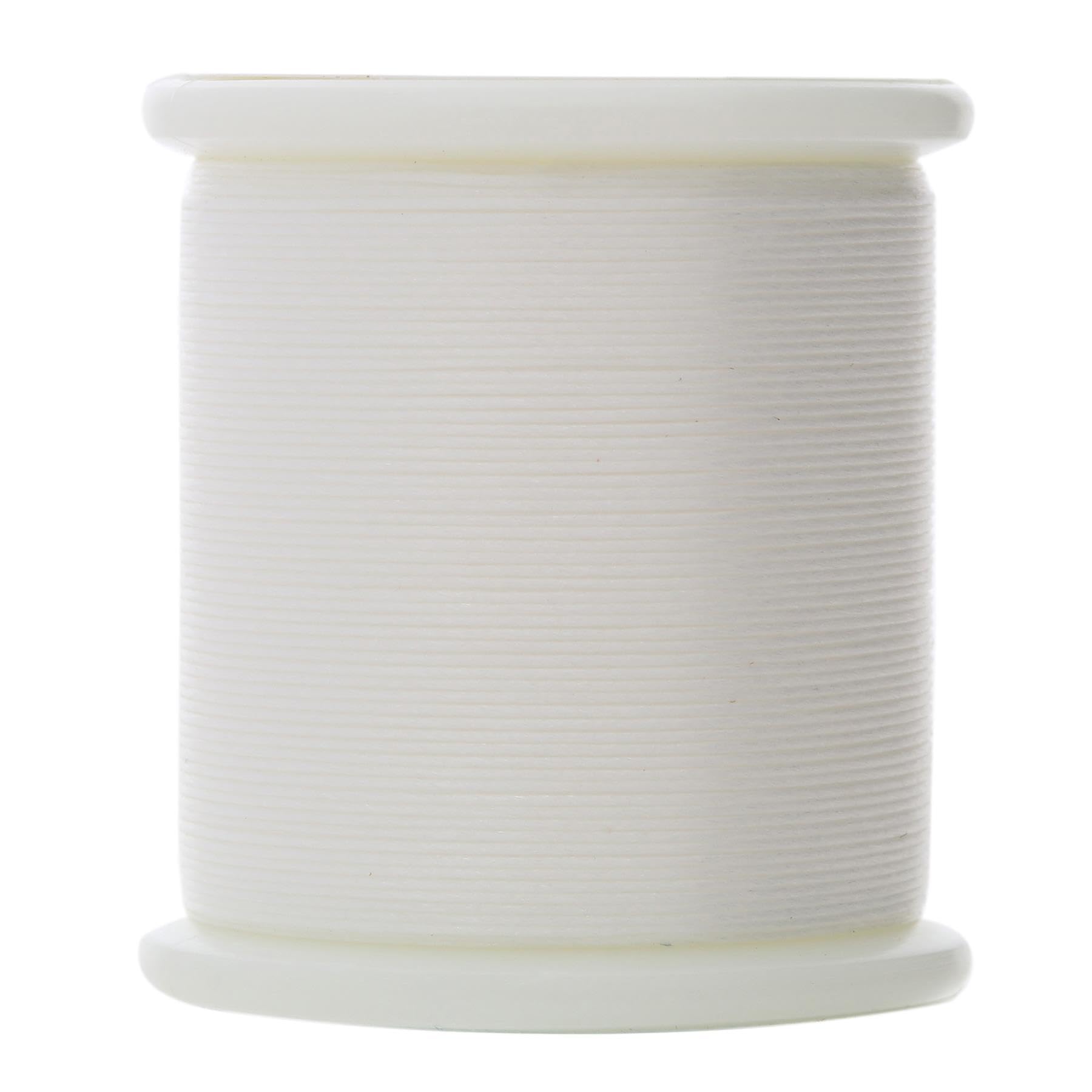 KO Filo di nylon per perline, colore bianco, pre-cerato giapponese, 100% nylon, 330TEX, resistente ai grovigli, 50 metri, scatola da 12 bobine, uso per progetti di perline di seme, lavori su telaio,