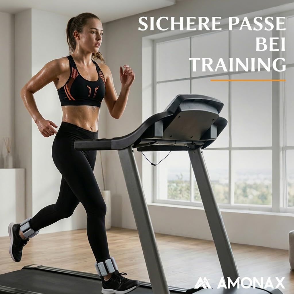 Amonax Gewichtsmanschetten Ankle Weights Set, Fitness Gewichte Für Beine Und Arme, 2x0,5kg Gewichte Handgelenk Für Frauen Männer, Pilates Gewichte Leg Weights