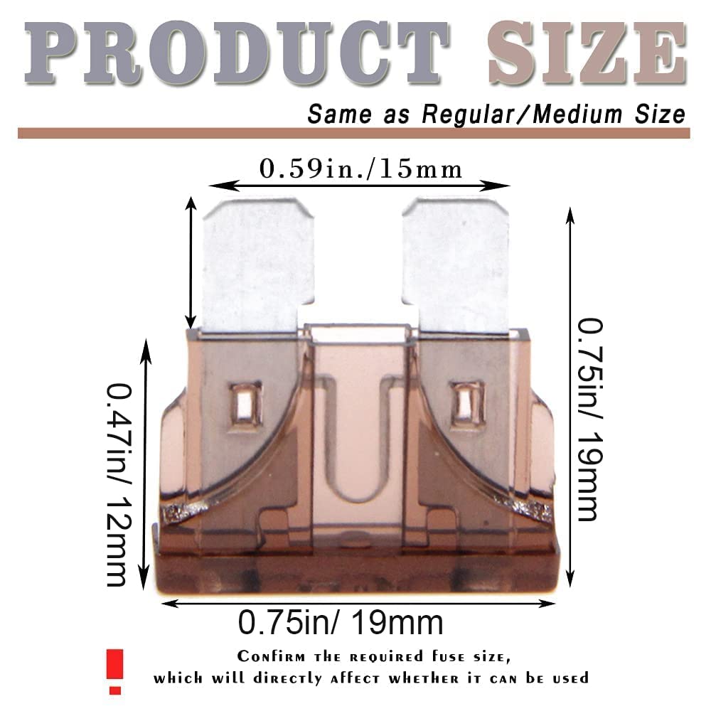(20 piezas) 7.5 A fusible de cuchilla estándar, 7.5 Amp fusible automotriz para coche camión