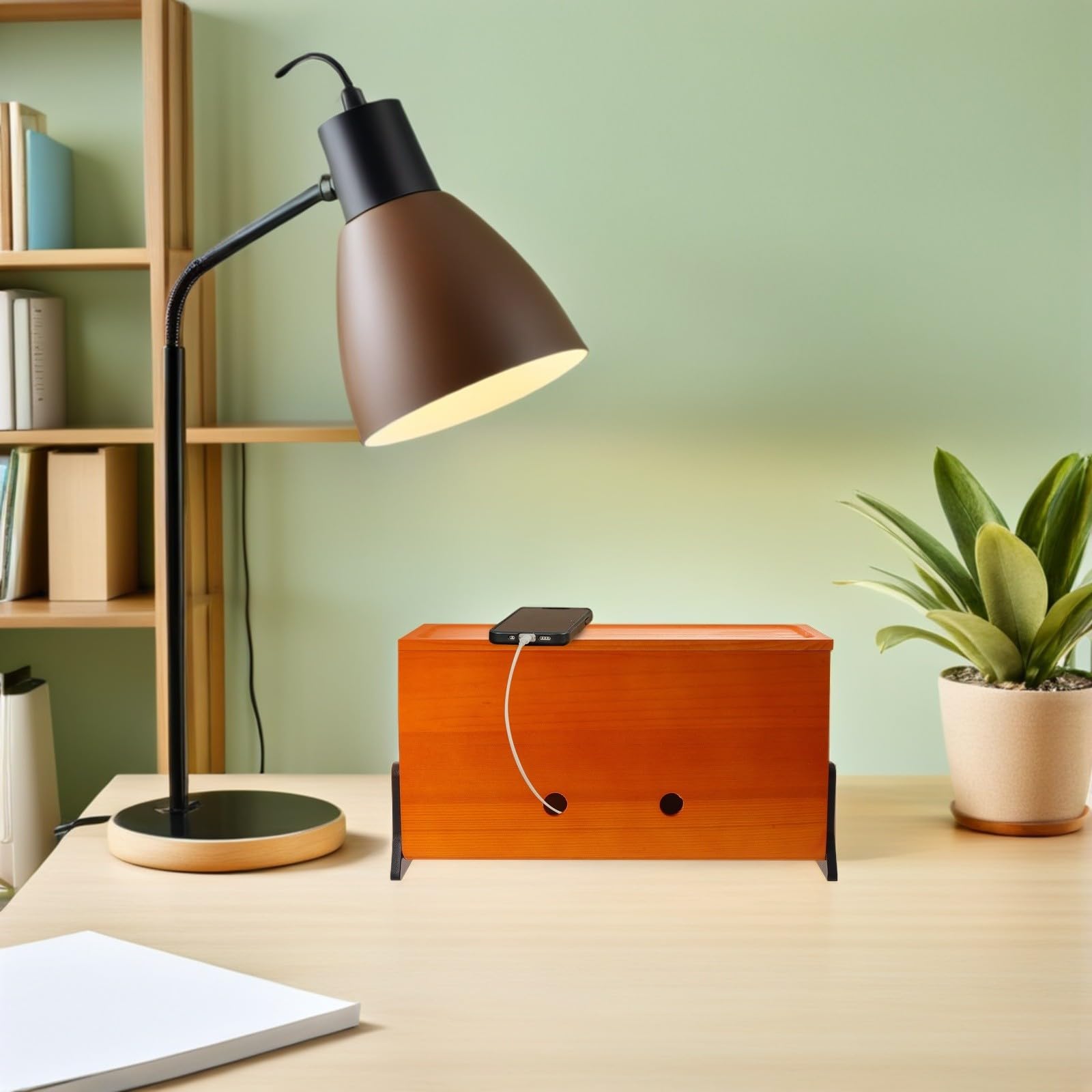 VALICLUD Elektrische Kabel Aufbewahrungsbox mit Professionellem Design und Vielseitigem Stauraum für Arbeitsplatz und Arbeitsplatte