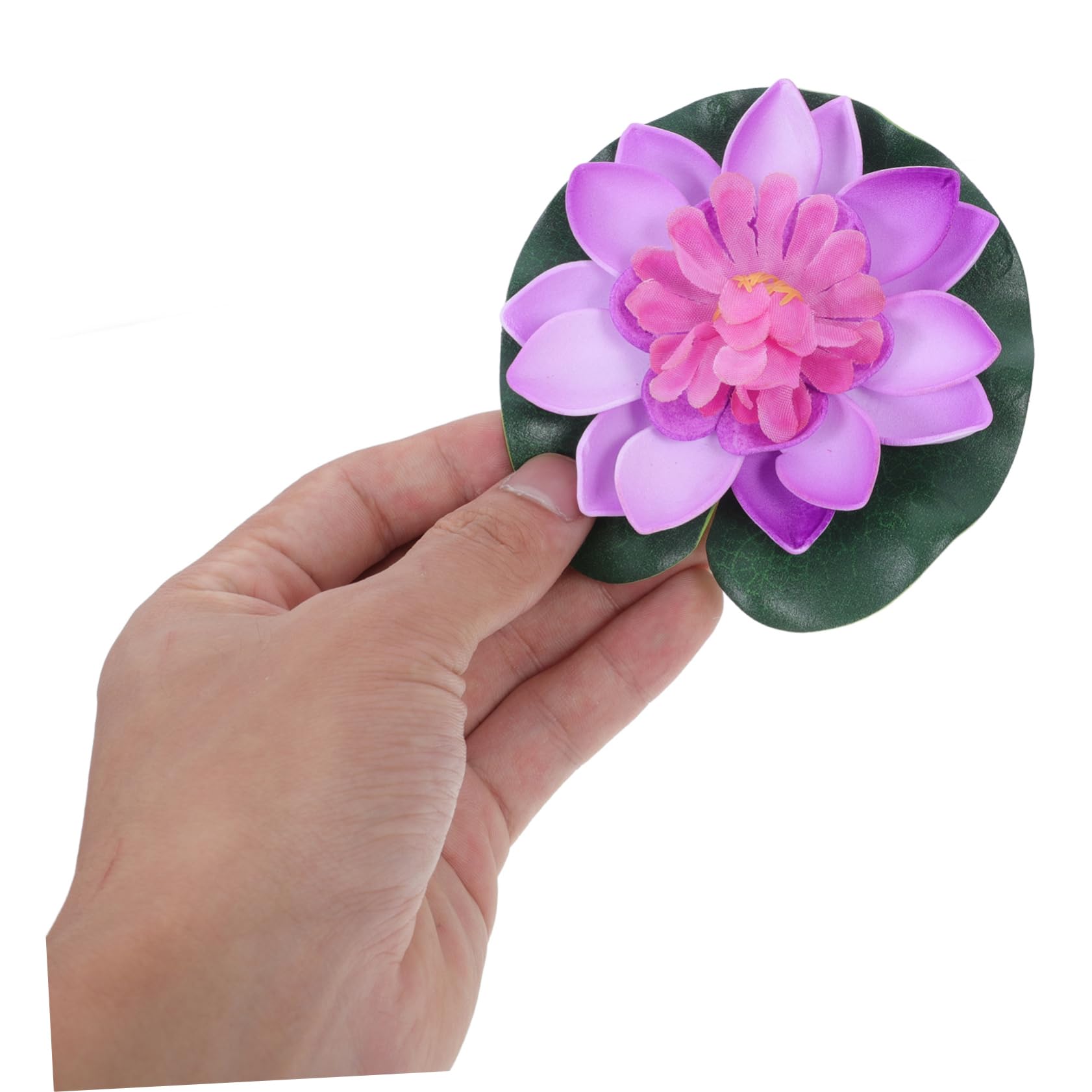 VALICLUD 4 pièces Fleurs de Lotus Artificielles Flottantes de Eva pour Bassins Aquariums et Décoration Naturelle Sécurisée pour Poissons Rouges Violettes Roses et Blanches