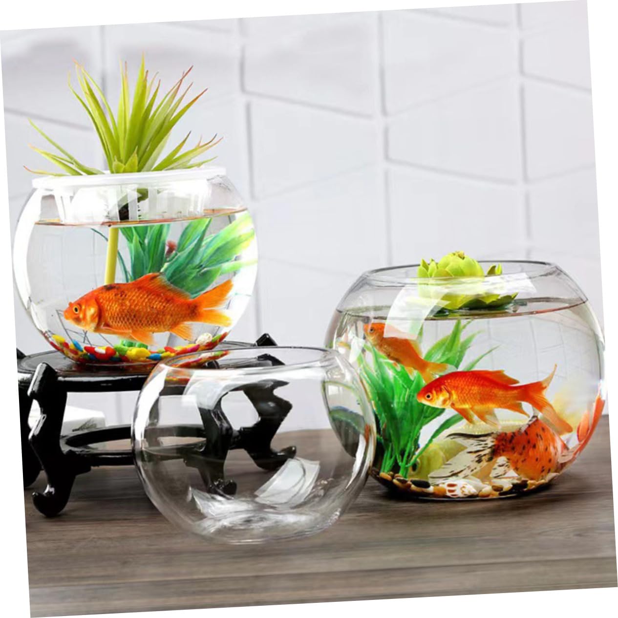 ULTECHNOVO Vasca Per Pesci Acquario Trasparente Acquario Da Tavolo Per Pesci Multifunzione Realizzato Materiali Resistente e Pratico Per Duraturo