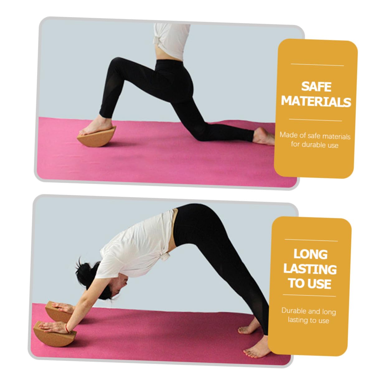 Bloque De Yoga De Corcho Antideslizante, Pequeño y Ligero, Ladrillo De Alta Densidad Para Entrenamiento Físico, Accesorio De Fitness Para Yoga y Pilates En Casa