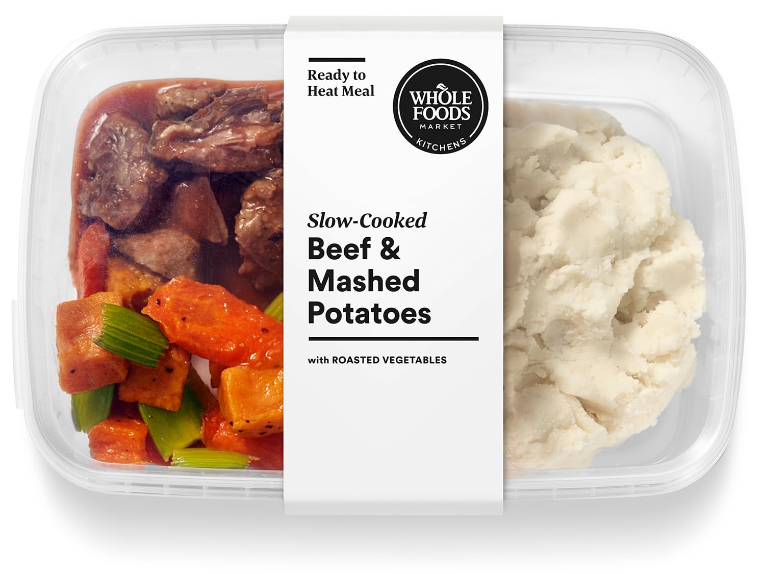 Whole Foods Market Beef Pot Roast Meal, 12 oz - Slow-Cooked Savory Beef, Mashed Potatoes, Veggies & Gravy, Microwave Ready in 3.5 Min