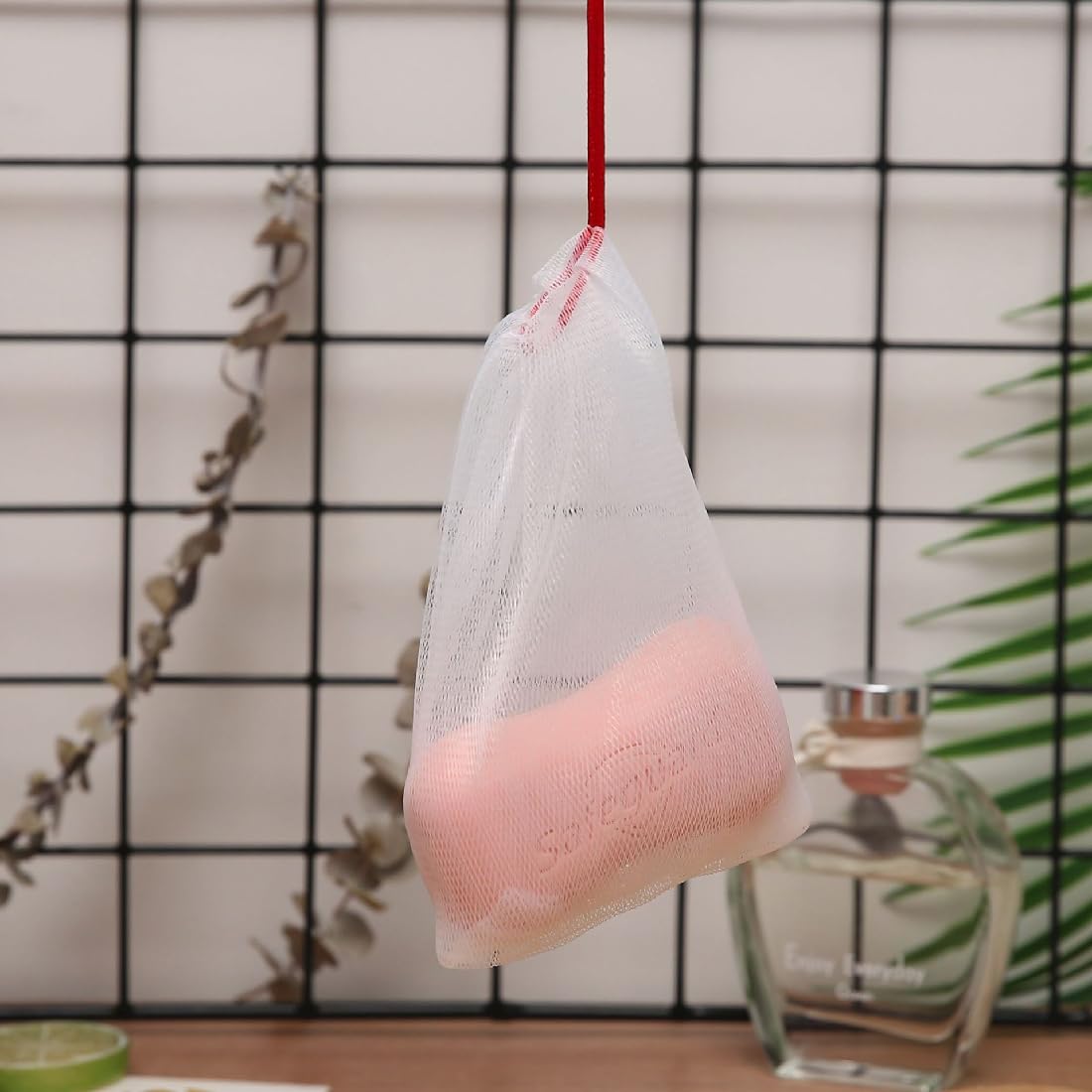 Nylon Viso Pulizia Schiumogeno Reti 10 Confezioni Bolla Esfoliante Mesh Sapone Bar Sacchetto di Immagazzinaggio Cordino Holder Saver Bag Body Face Cleansing Accessorio (Una varietà di Stili)