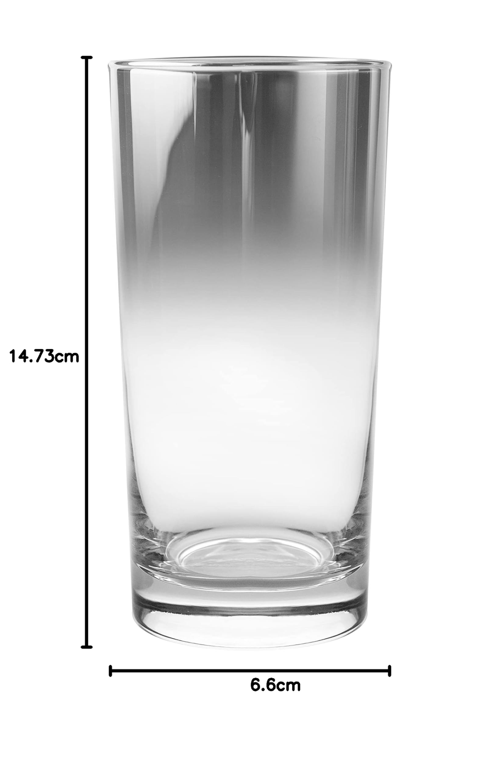 Barski Highball-Glas – Trinkgläser – geräuchert – für Wasser, Saft, Wein, Bier und Cocktails – Set mit 4 – 340 ml – hergestellt in Europa