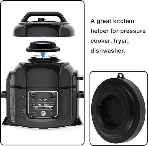 Miniatura 4 de Hemoton Tapa universal de silicona para hornear, color negro, se adapta a sartenes acanaladas, moldeadoras y redondas para hornear y cocinar,