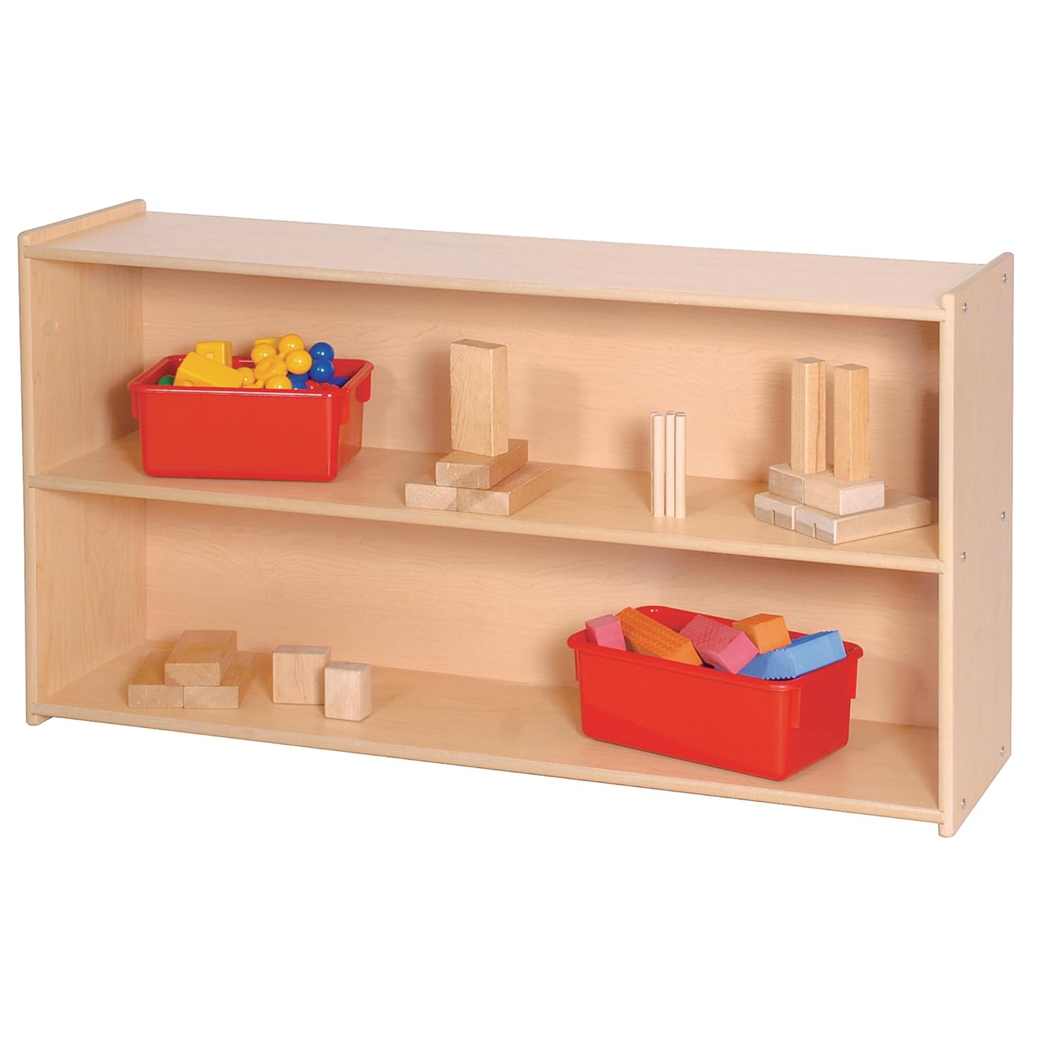 Children’s Factory Value Line 2-Shelf Storage, ANG7173, Classroom Organization, Kids Toy Organizer, Playroom, Daycare & Preschool Book Shelves