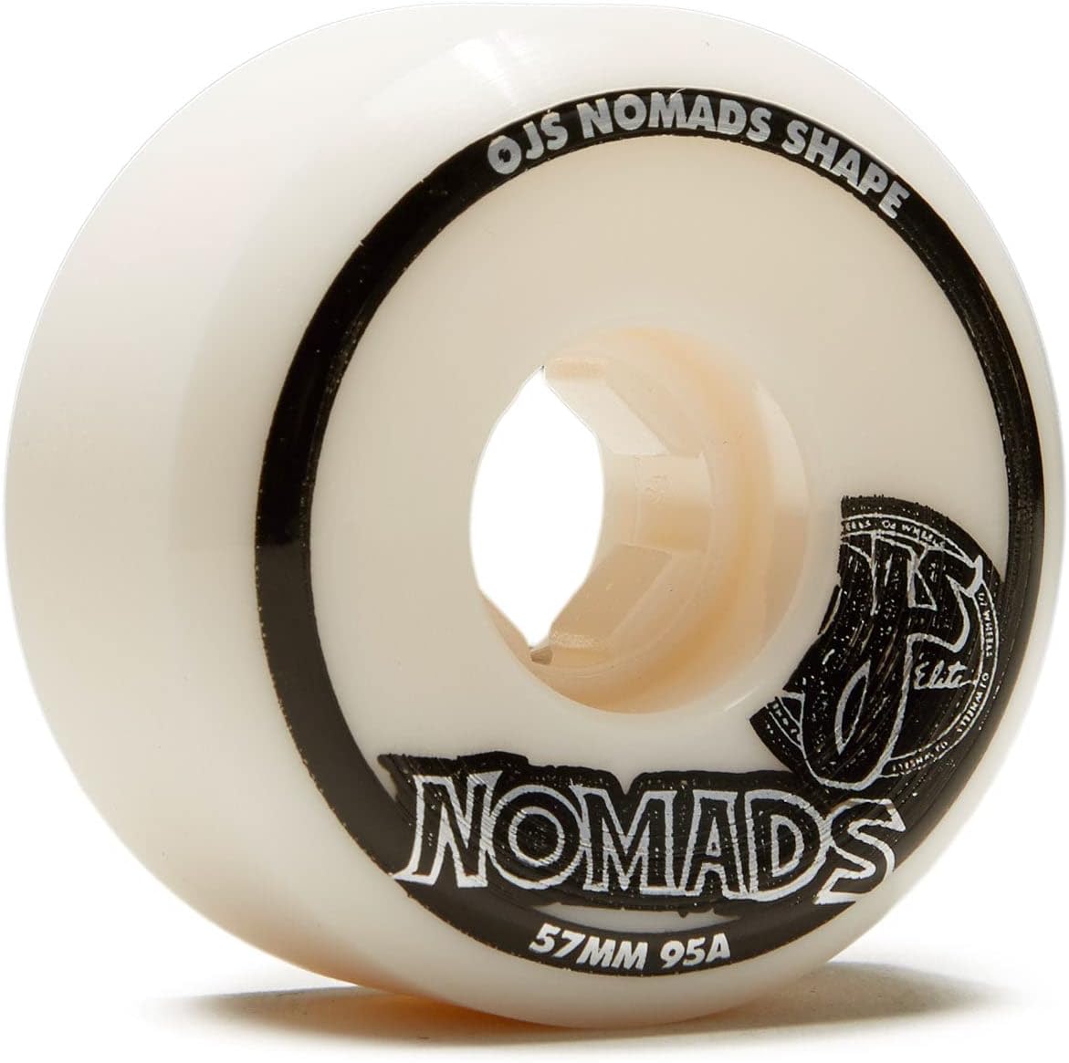 OJ57mm Elite White Nomads 95a Skateboard Wheels