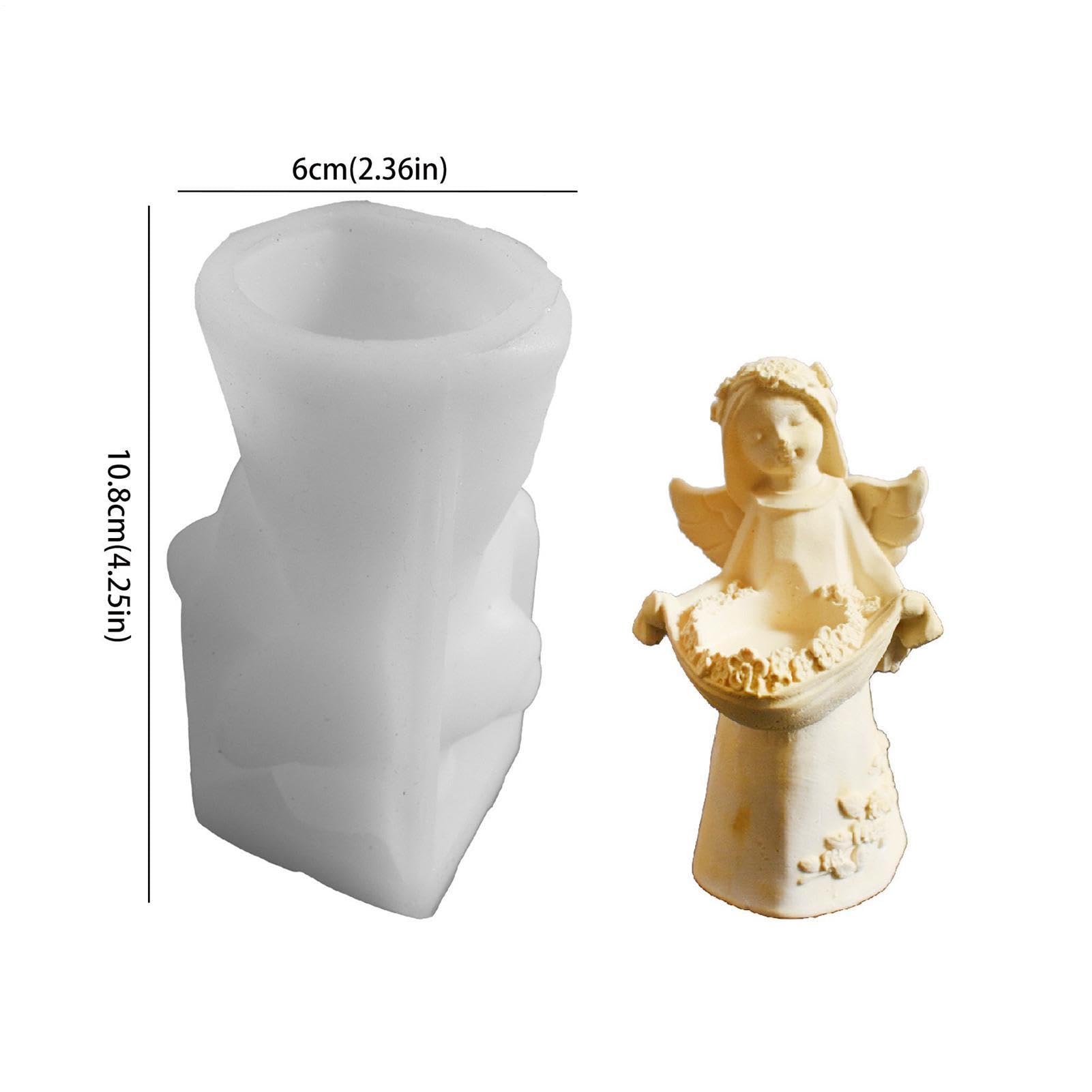 Moules à bougie en résine en forme d'ange de Noël en silicone
