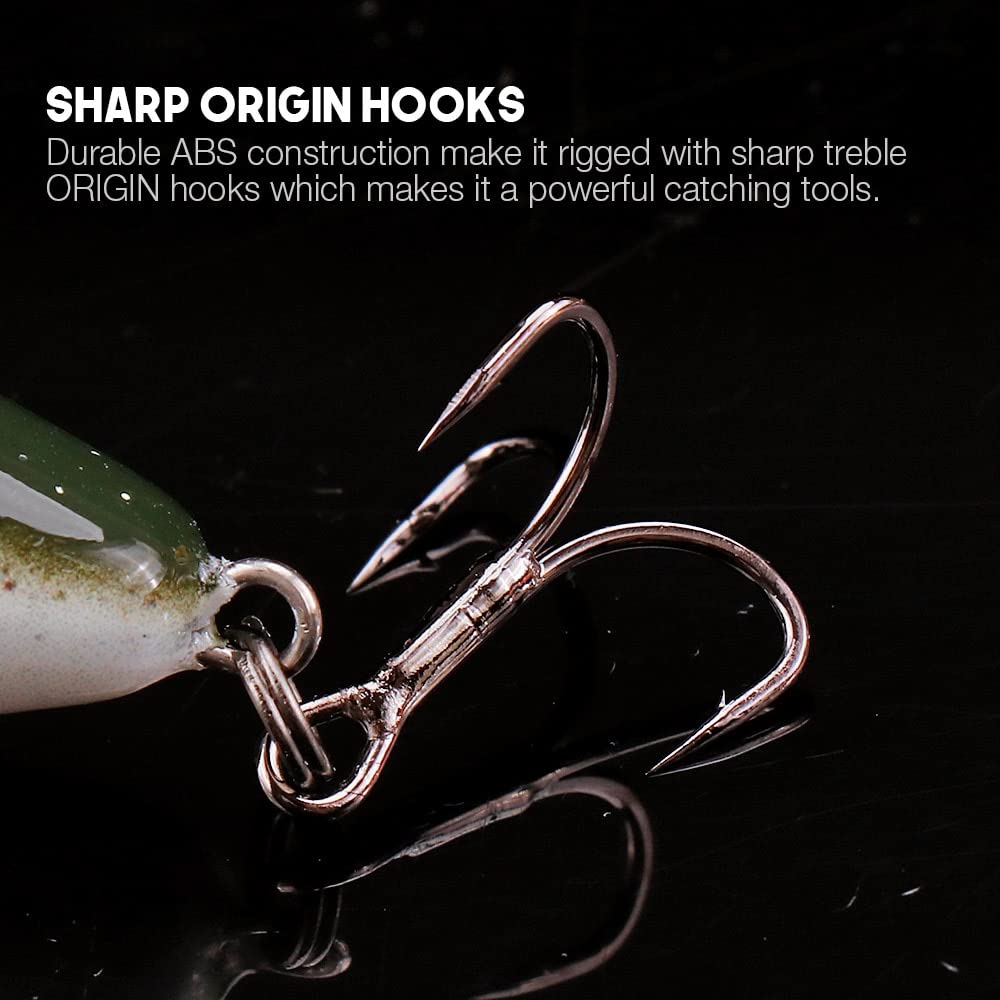 Conjunto de señuelos de Pesca de 5 Piezas/Mezcla de Caja 9G 13G Wobblers de hundimiento Lento for señuelos de Pescado for Pescar Kit de Cebo Artificial (Color : Mix A)