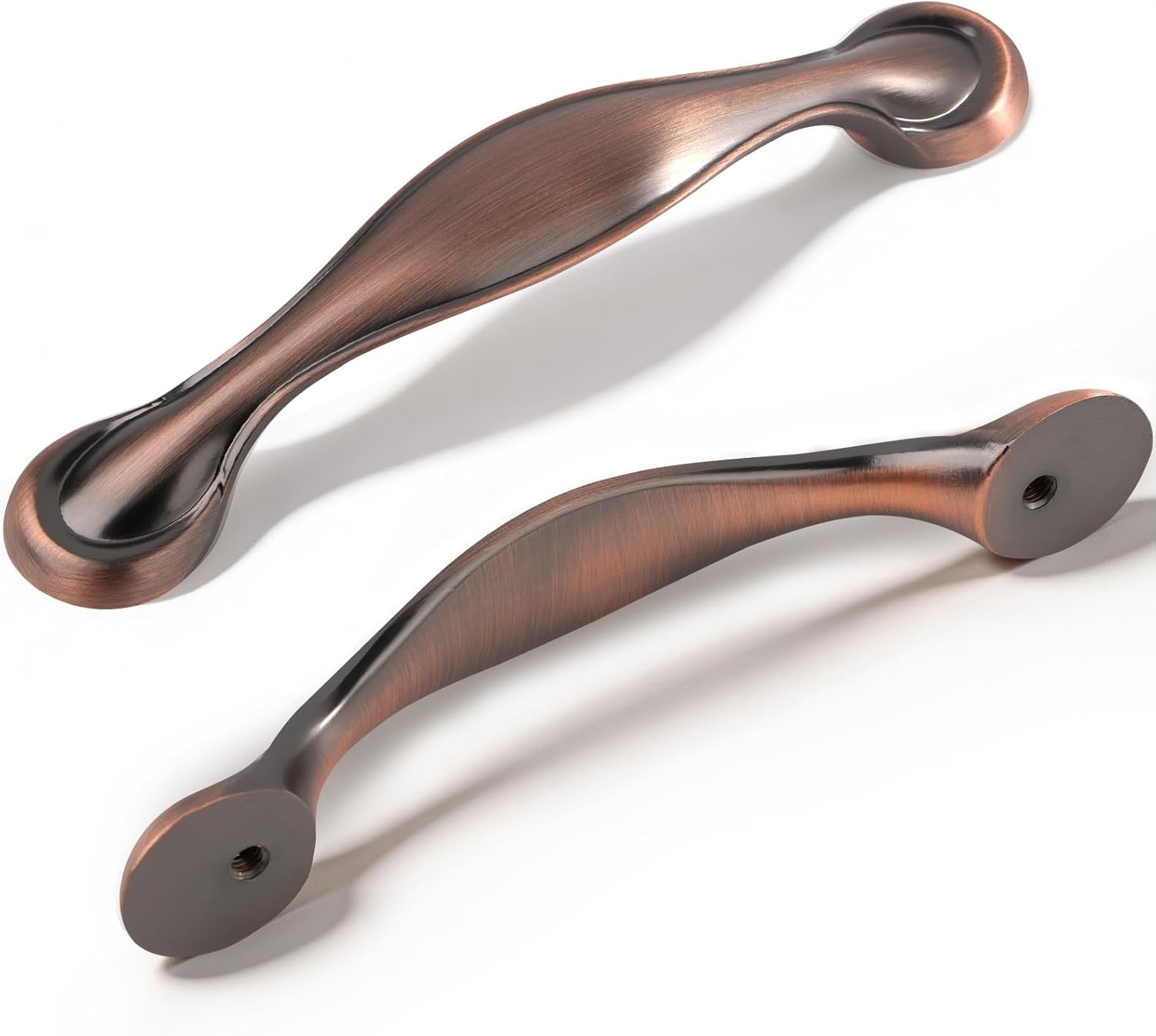 3-3/4 Inch Brushed Antique Copper Cabinet Pulls Handles Solid Zinc Alloy Square Antique Copper Drawer Pulls Copper Kitchen Cabinet Hardware Handles Dresser Drawer Knobs Pulls 10 Pack