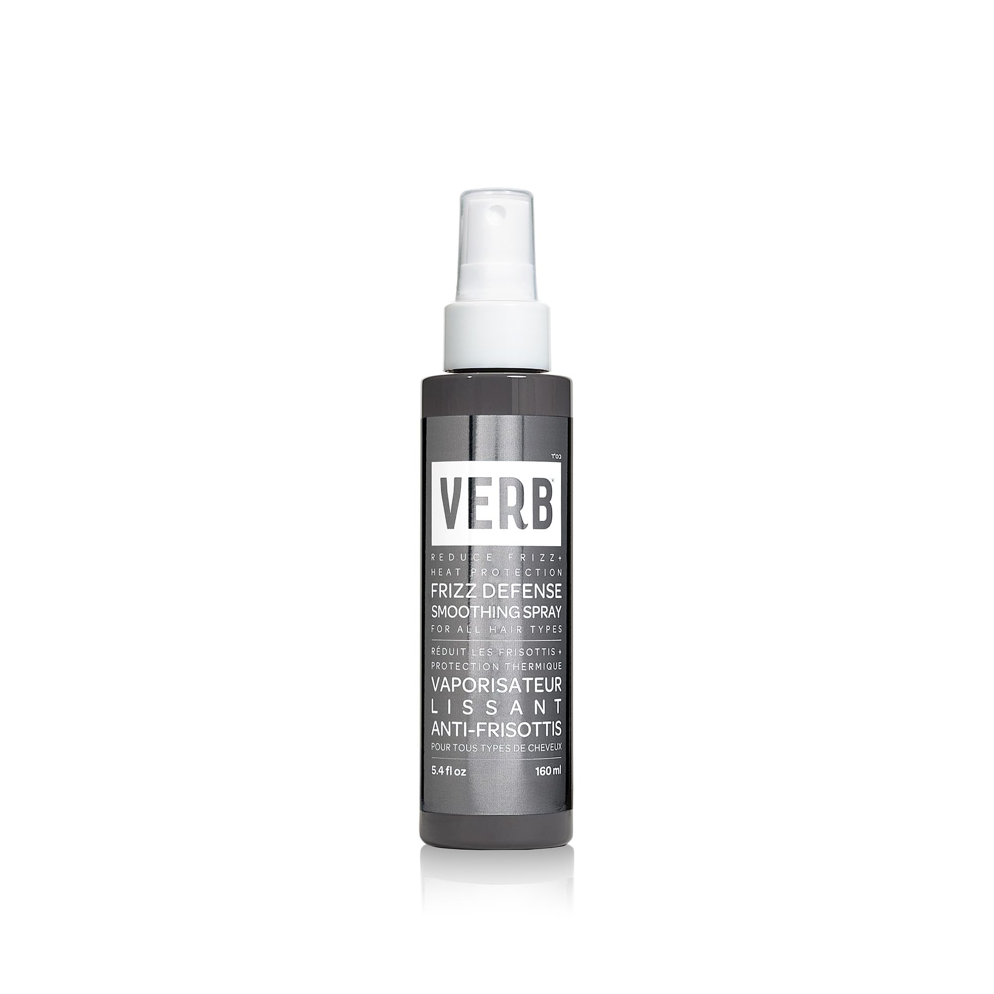 VERB Frizz Defense Smoothing Spray – Anti-Frizz Shield + Heat Protection for Sleek Blowouts – No Parabens, Gluten, or Harmful Sulfates – All Hair Types