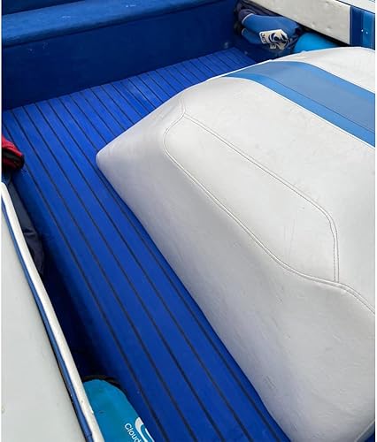 Miniatura 6 de Pliego de tapiz de teca sintética de EVA para cubierta de yate, antideslizante y autoadhesivo, tapete de 240 x 90 cm, con bordes biselados