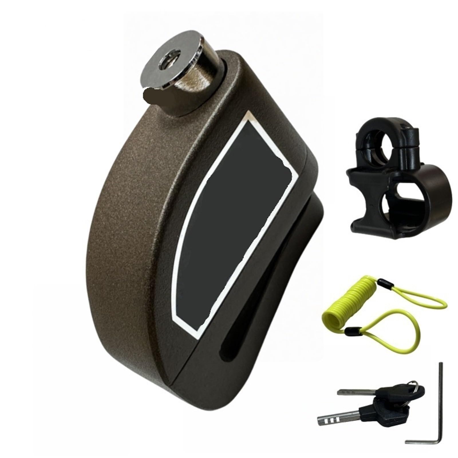 Motorcycle Handlebar Lock Motorcycle Disc Alarm Lock Safety Anti-Theft Aluminum Alloy Motorbike Lock Security(Gold)