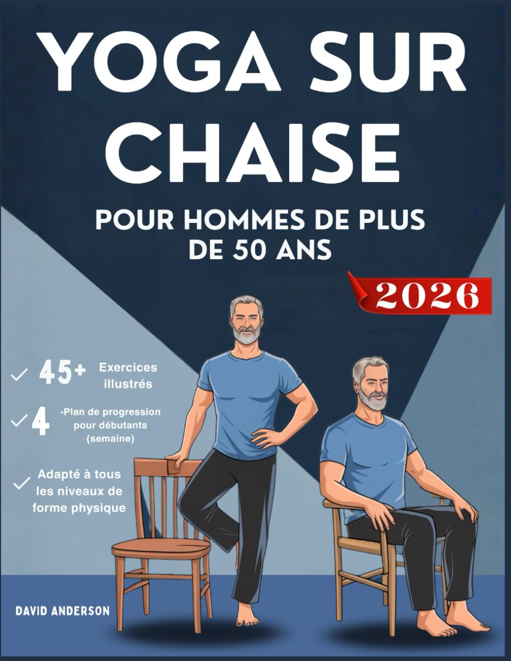 YOGA SUR CHAISE POUR HOMMES DE PLUS DE 50 ANS.