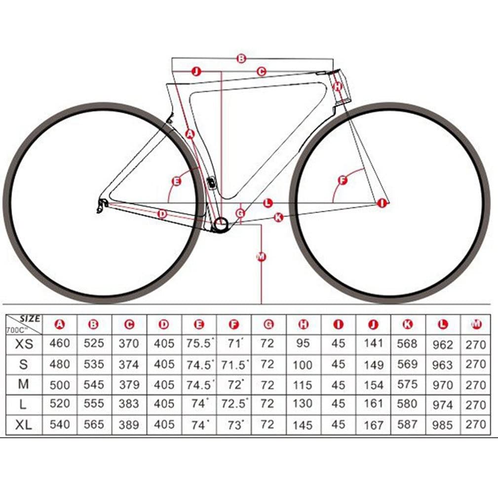 HIMALO C Brake Road Bike Frameset Lightweight Carbon Racing Frame 46/48/50/52/54cm Internal Routing Wind-Breaking Frame QR 100/130mm(Yellow,50CM)