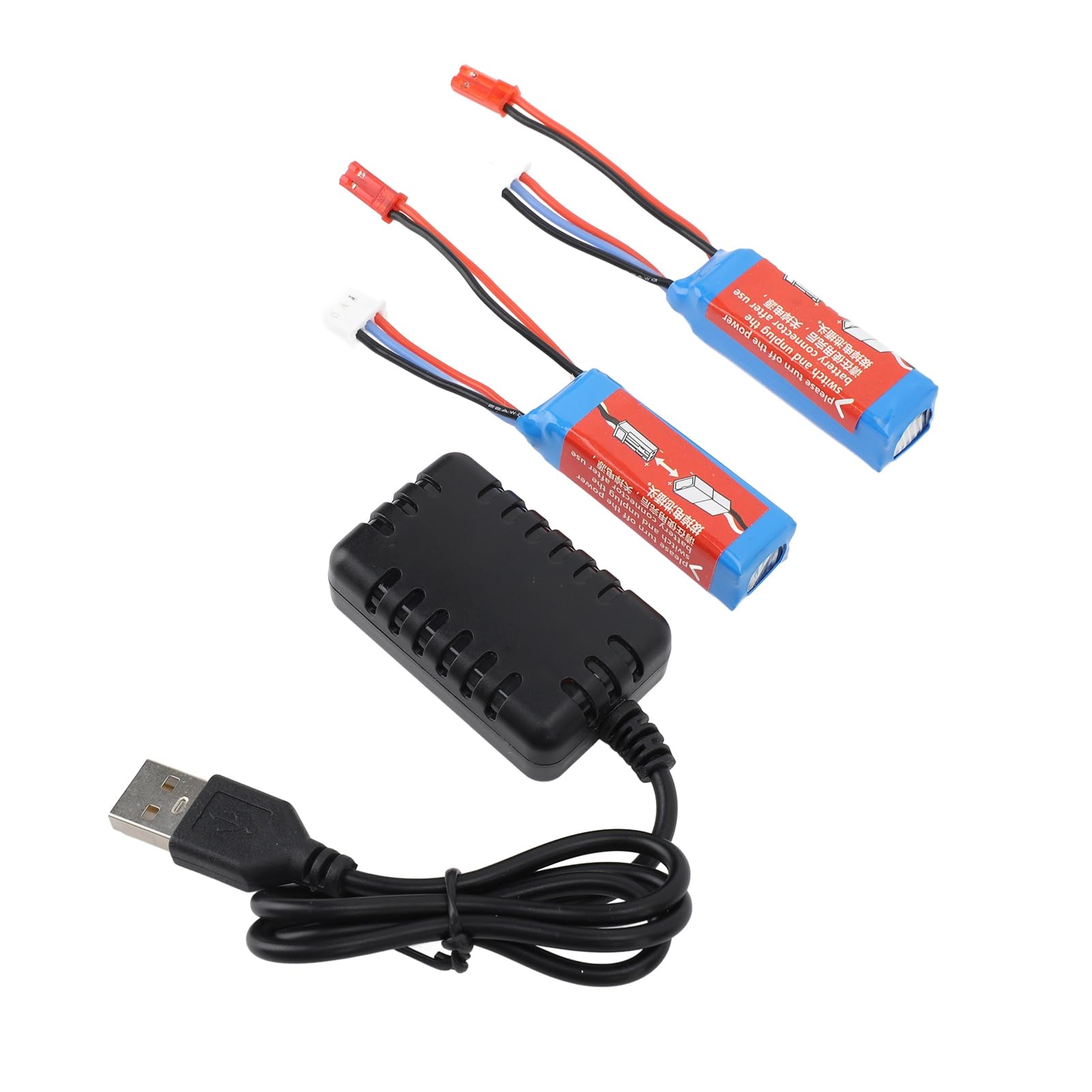 POENVFPO Chargeur de Batterie de Voiture RC Haute capacité 7.4V 400MAh, Kit de Charge Rapide pour Voitures RC K969 K989 284161 284131 284010 1/28