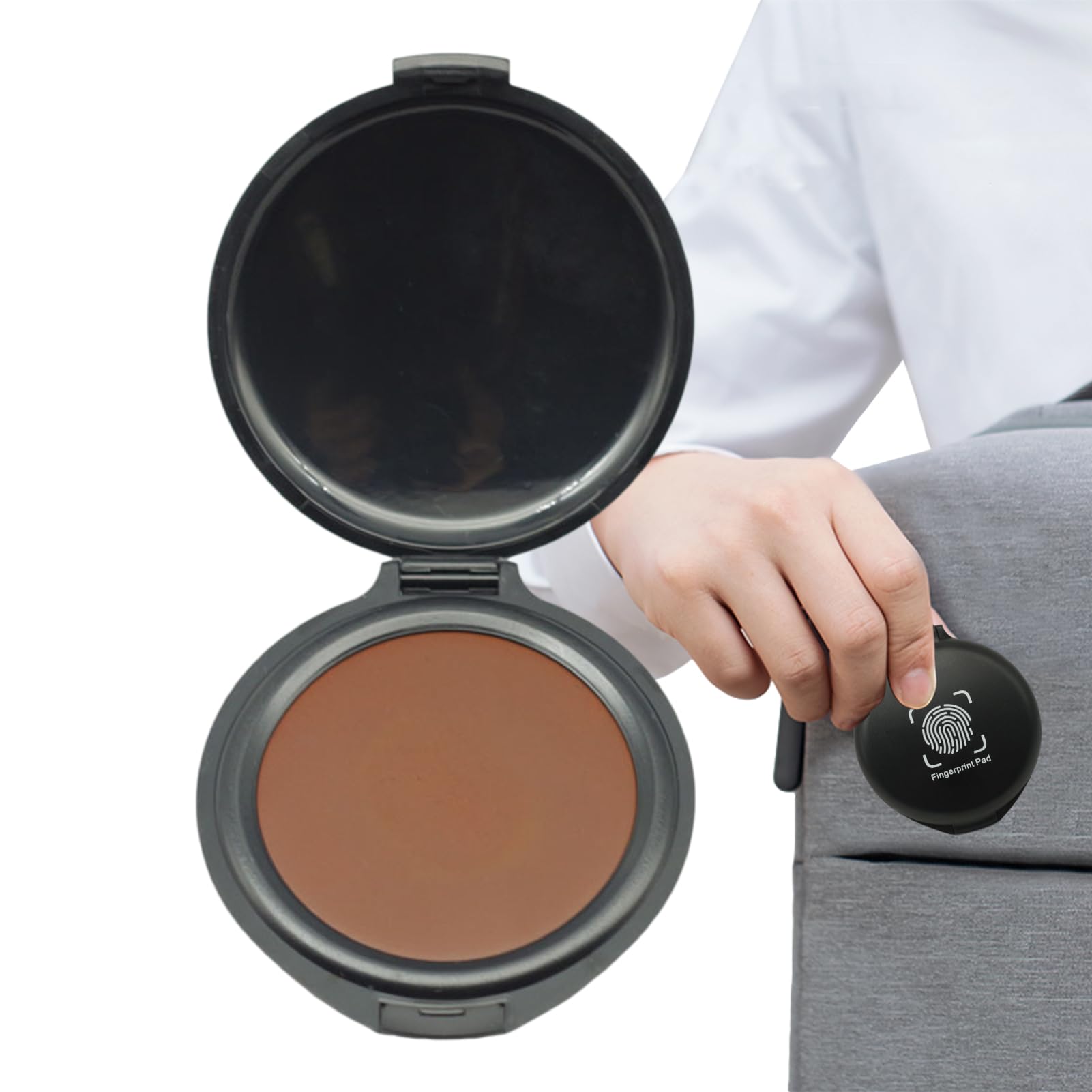 TARAKO Fingerprint Ink Pad | Portable Inkless Thumbprint Pad for Notary,Fingerprint Pad for Office Notary Supplies, Notary Stamps for Identification Security ID