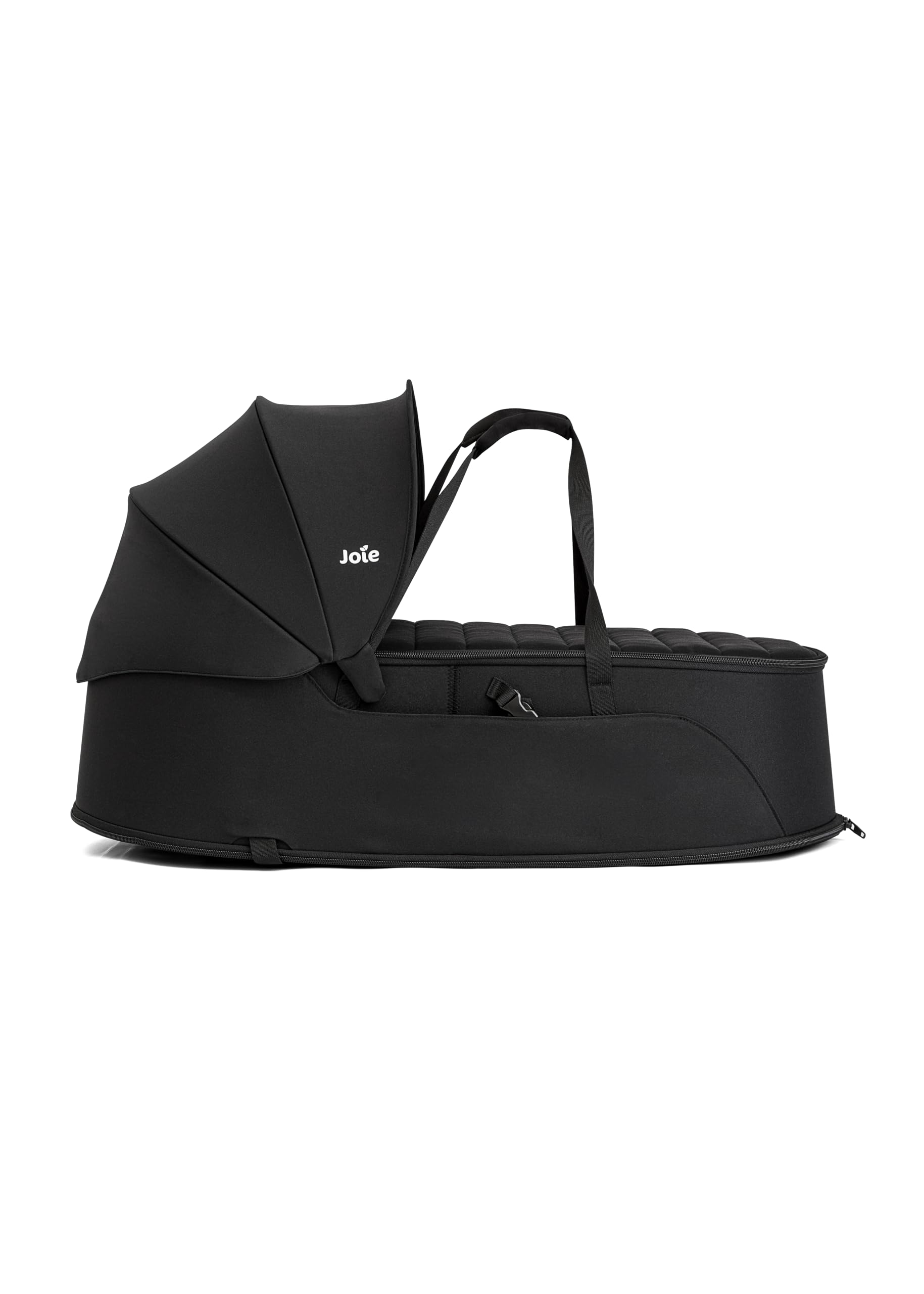 Joie Softtragetasche – Leichte Babytragetasche mit Flacher Liegeposition, Abnehmbarer Sonnenblende & Tragegriff, kombinierbar Kinderwagen, ab Geburt bis 6 Monate (0–9 kg), Shale
