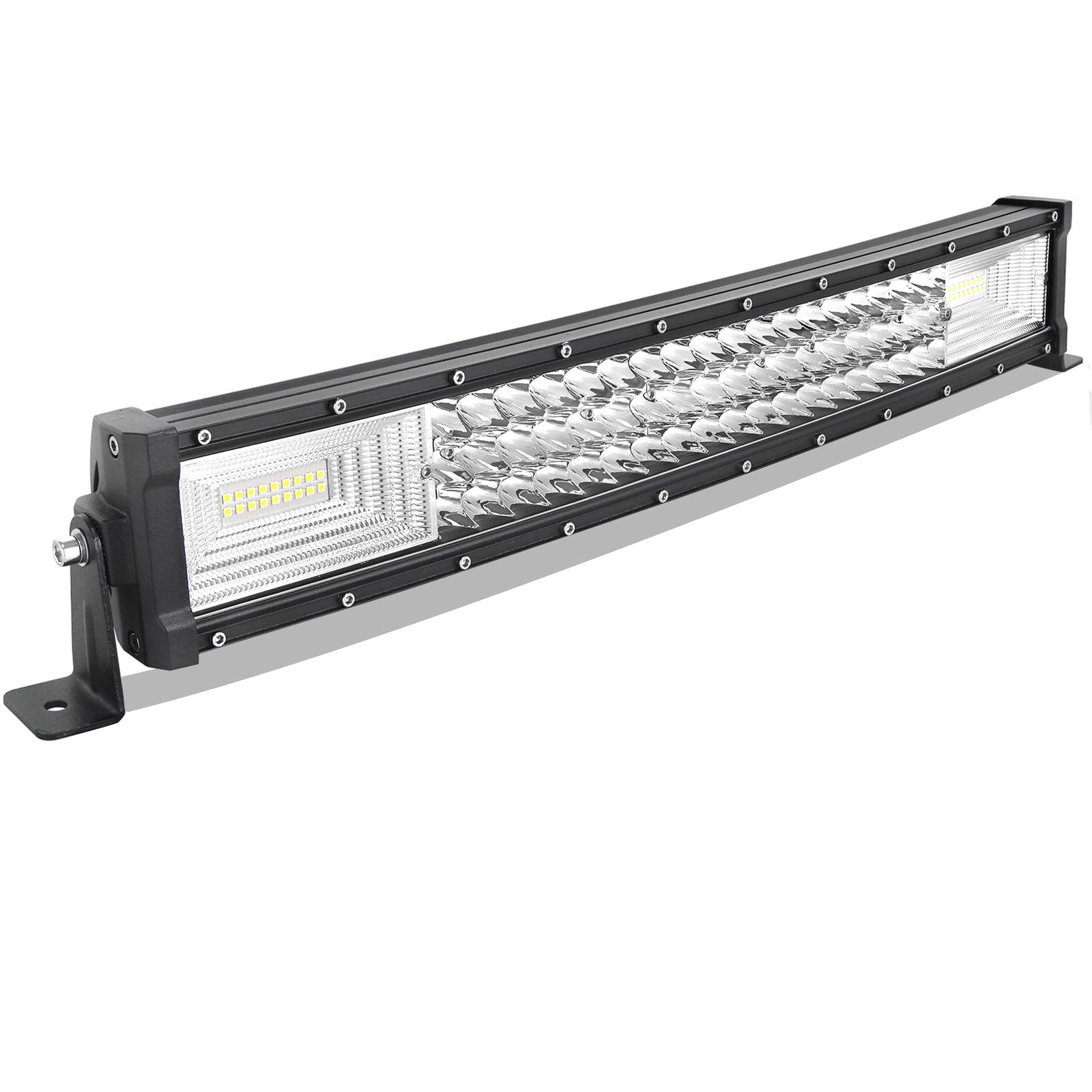 AUXTINGS 22 inch 270W Curved Triple Row 7D Led Work Light Bar Spot Flood Combo Beam DC 12V-24V 6000k Offroad Vehicles 4x4 Atvs Utvs