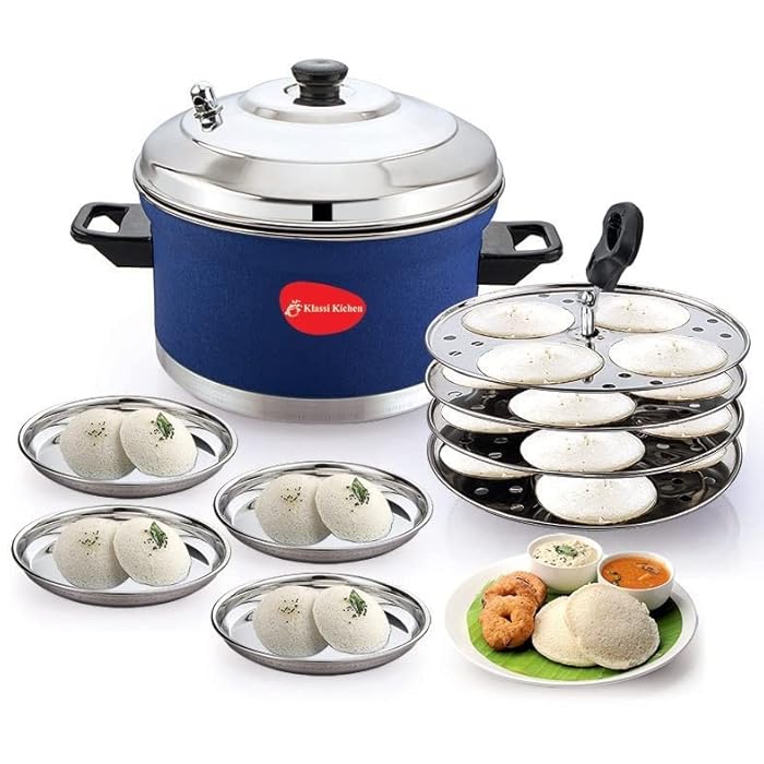 Buy KLASSI KICHEN Stainless Steel Idly Cooker, Induction and Gas Stove Compatible Idli Maker