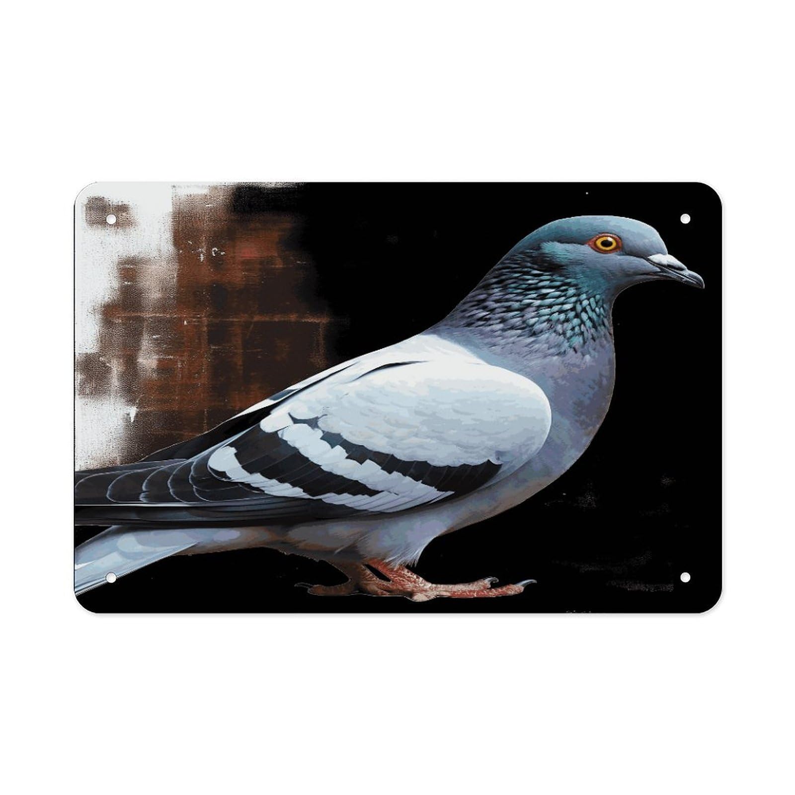 Fekiloot Style Pigeon Metal Signs Wall Art Tin Sign